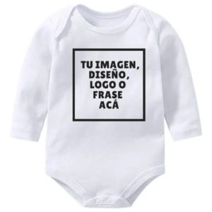 Body Bebe Personalizado Con Imagen O Diseño Manga Larga