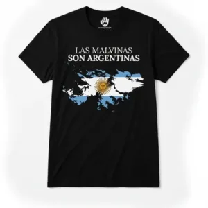 Remera Algodón Premium Estampada Las Malvinas Son Argentinas
