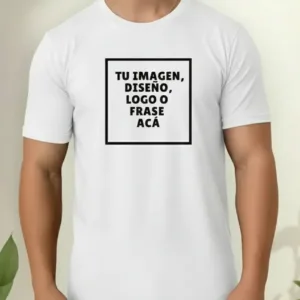 Remera personalizada DTF algodón blanca
