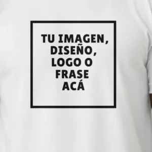 Remera personalizada DTF algodón blanca